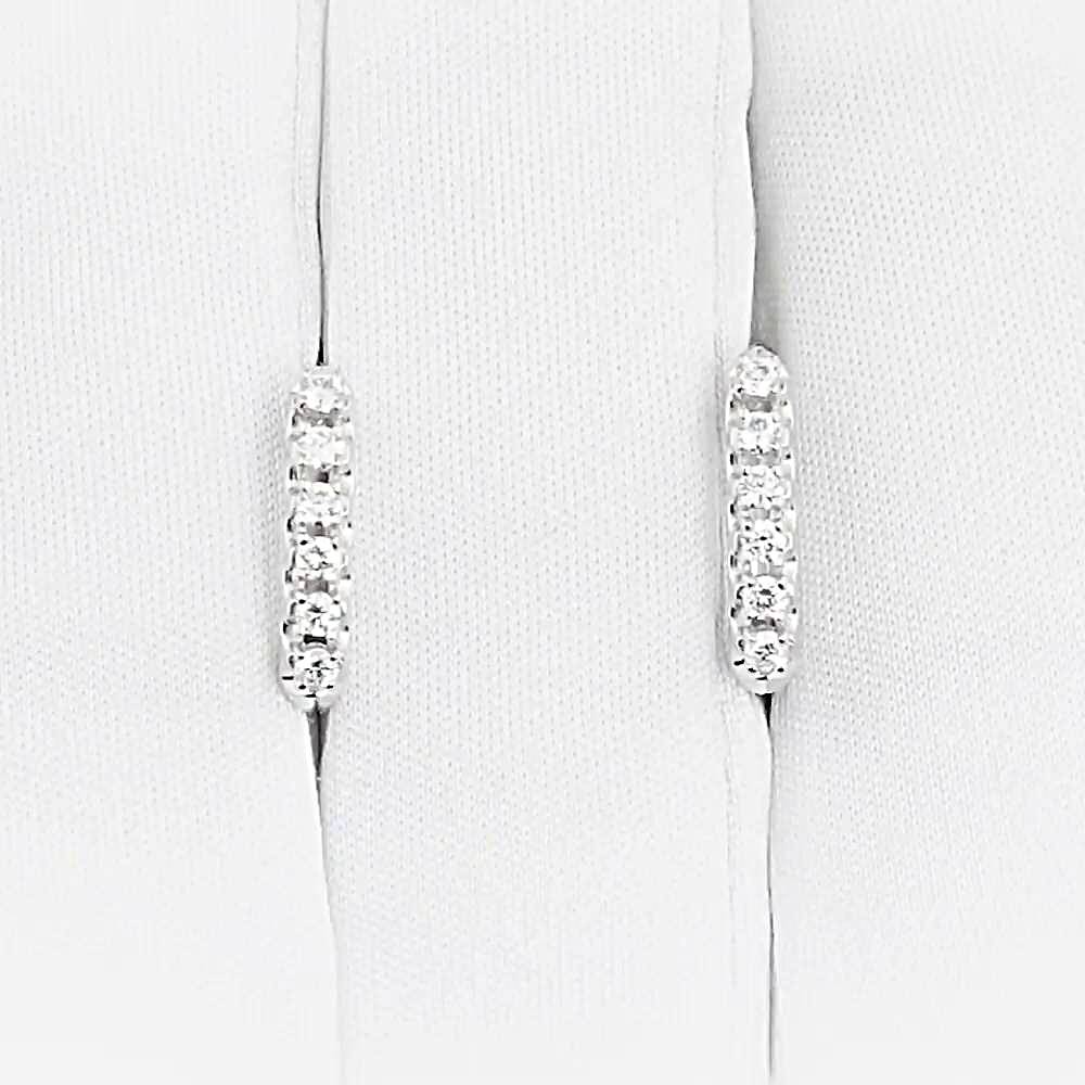 Серьги с бриллиантами из белого золота 585 пробы 1