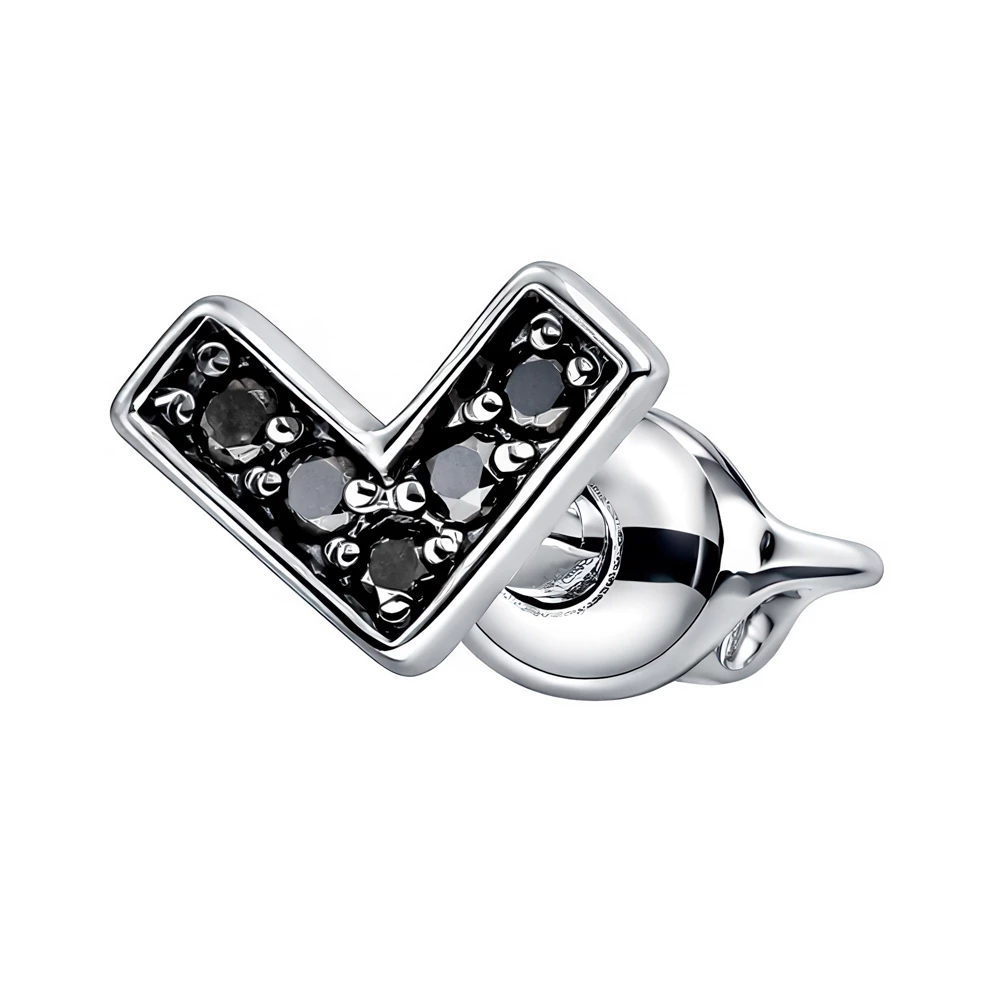 Серьга с бриллиантами из белого золота 585 пробы