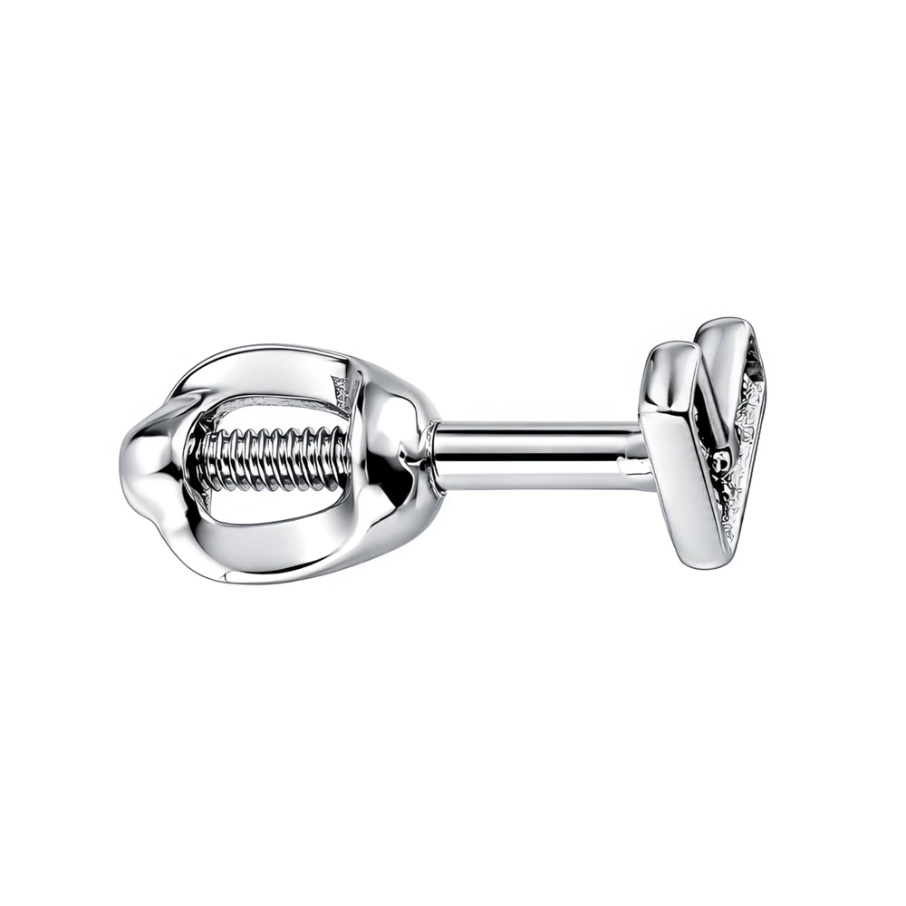 Серьга с бриллиантами из белого золота 585 пробы