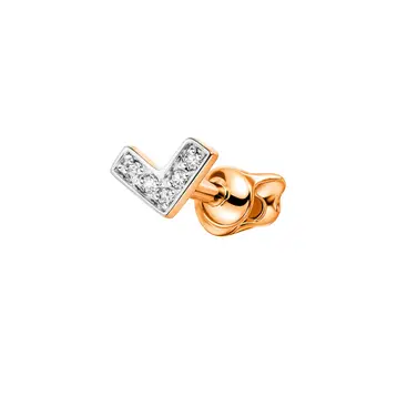 Серьги с бриллиантами из красного золота 585 пробы