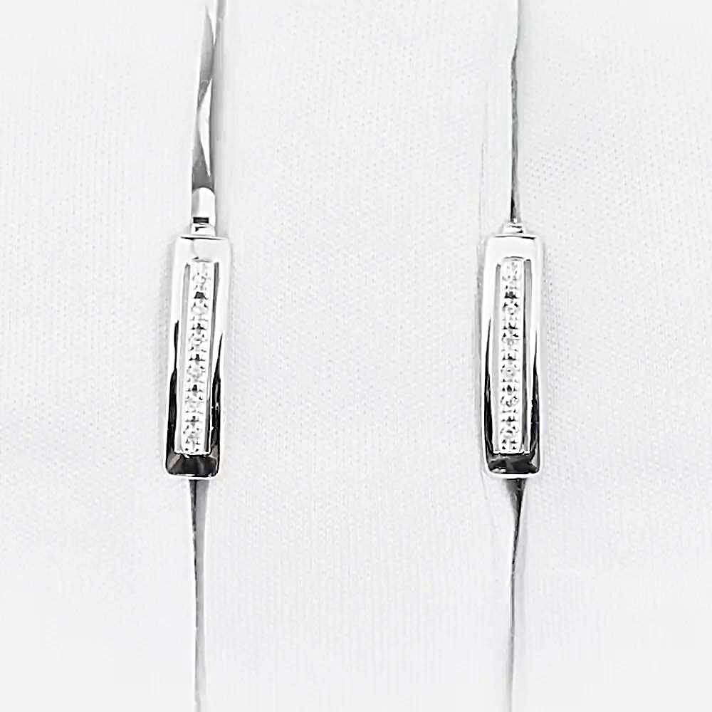 Серьги с бриллиантами из белого золота 585 пробы 1