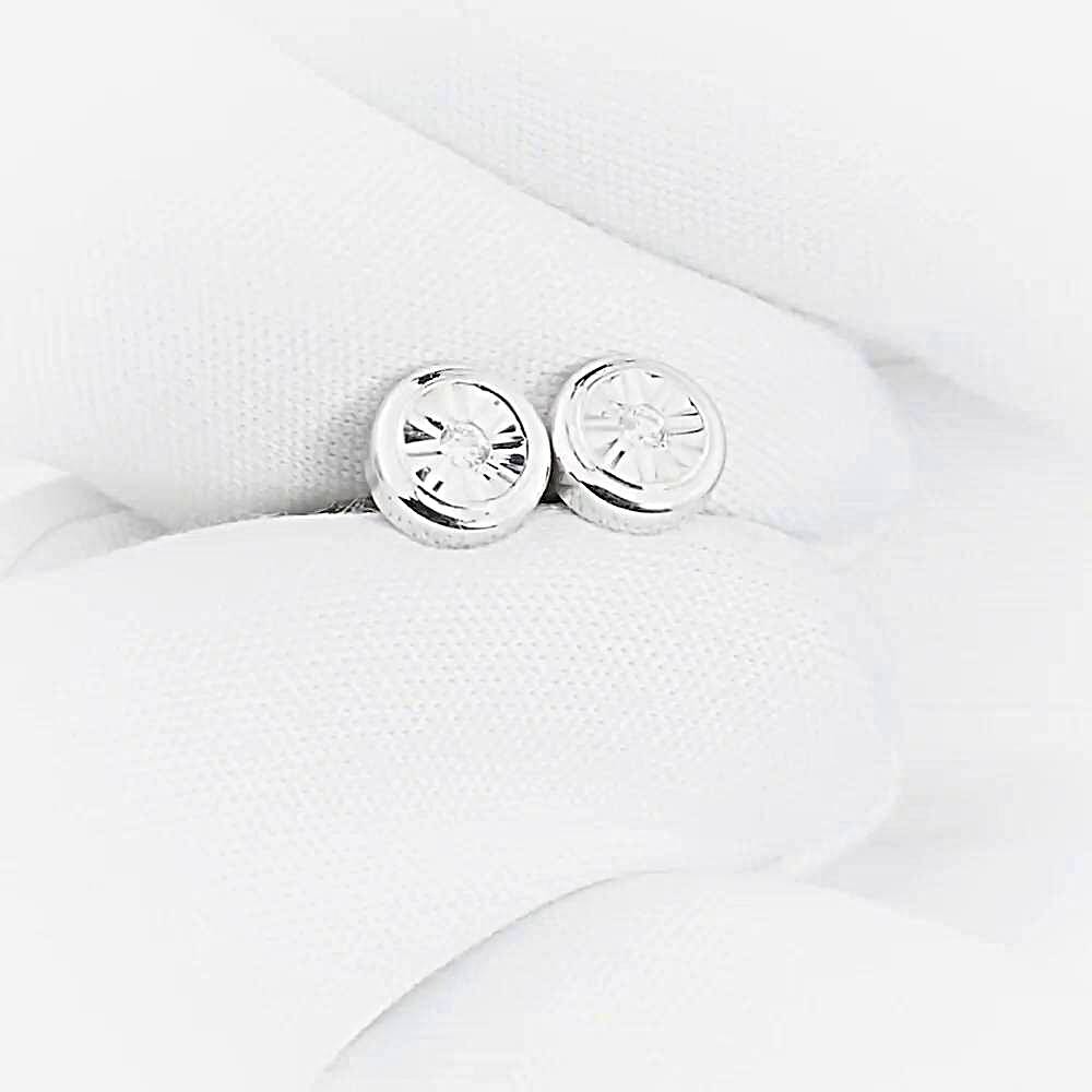 Серьги с бриллиантами из белого золота 585 пробы Серьги с бриллиантами из белого золота 585 пробы