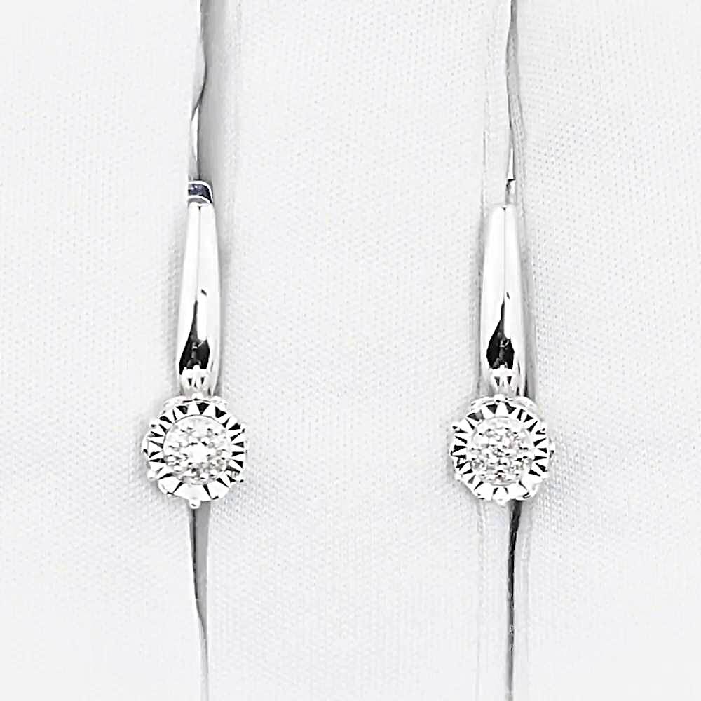 Серьги с бриллиантами из белого золота 585 пробы 1