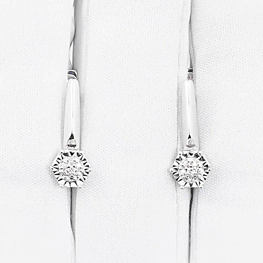 Серьги с бриллиантами из белого золота 585 пробы 1