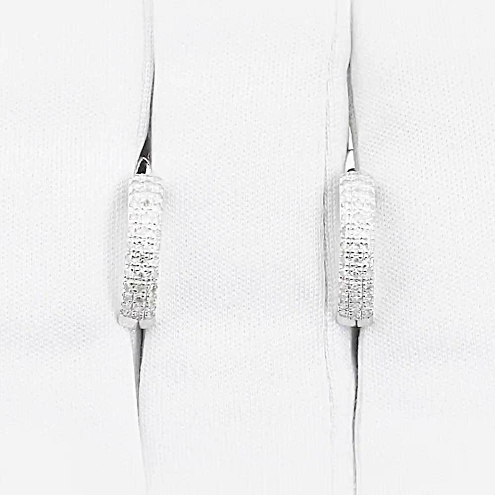 Серьги с бриллиантами из белого золота 585 пробы 1