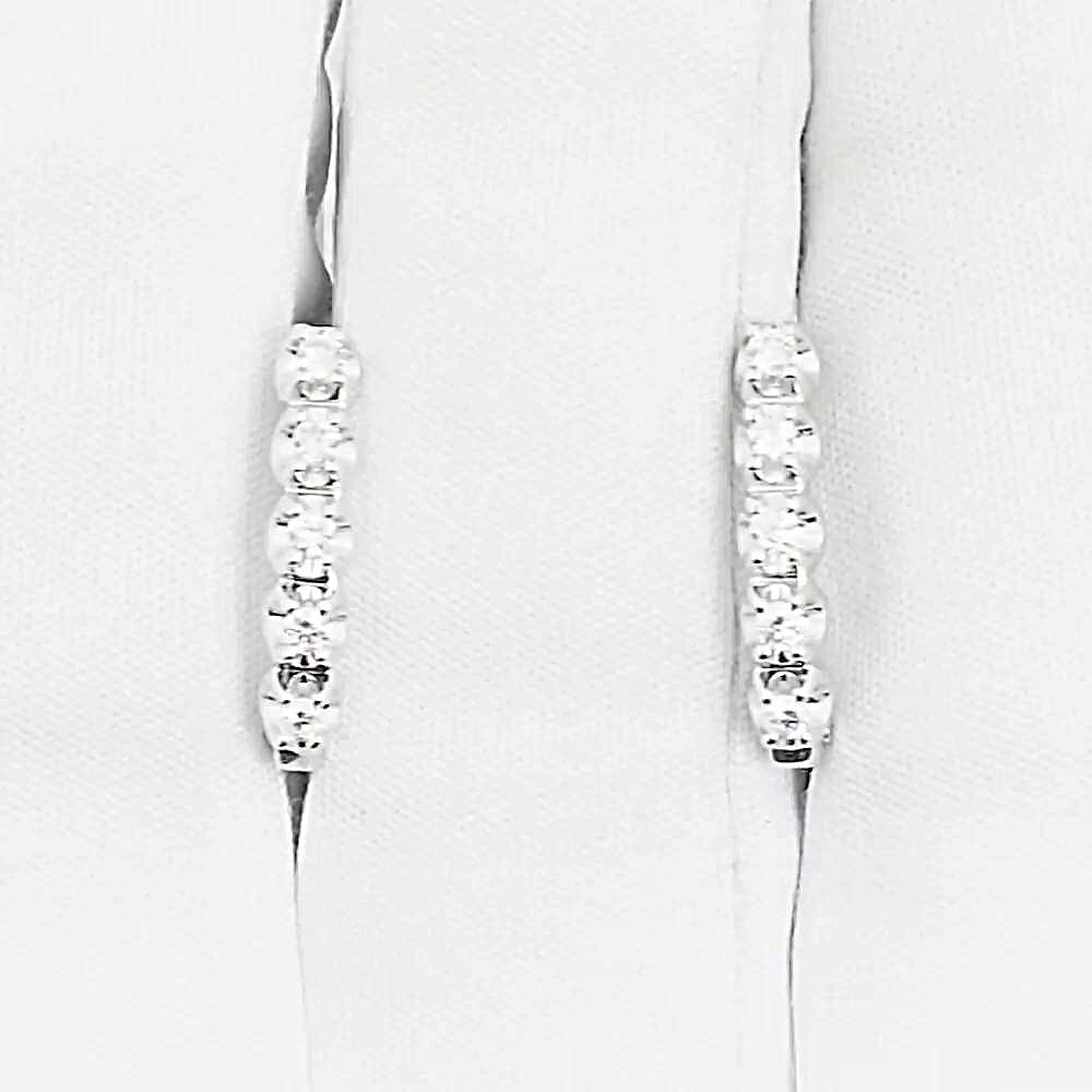 Серьги с бриллиантами из белого золота 585 пробы Серьги с бриллиантами из белого золота 585 пробы