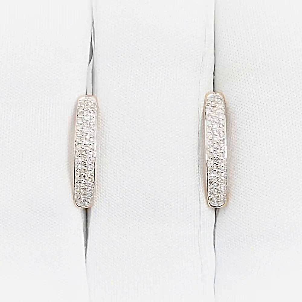 Серьги с бриллиантами из красного золота 585 пробы