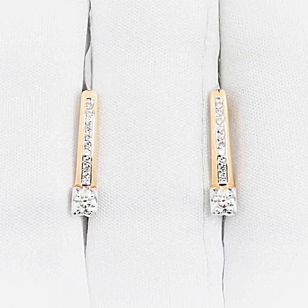 Серьги с бриллиантами из красного золота 585 пробы