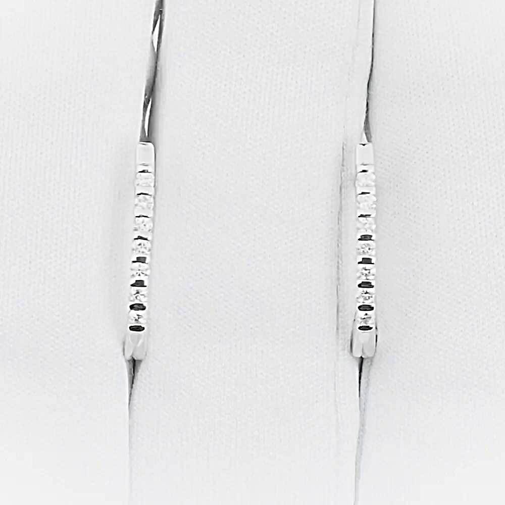 Серьги с бриллиантами из белого золота 585 пробы