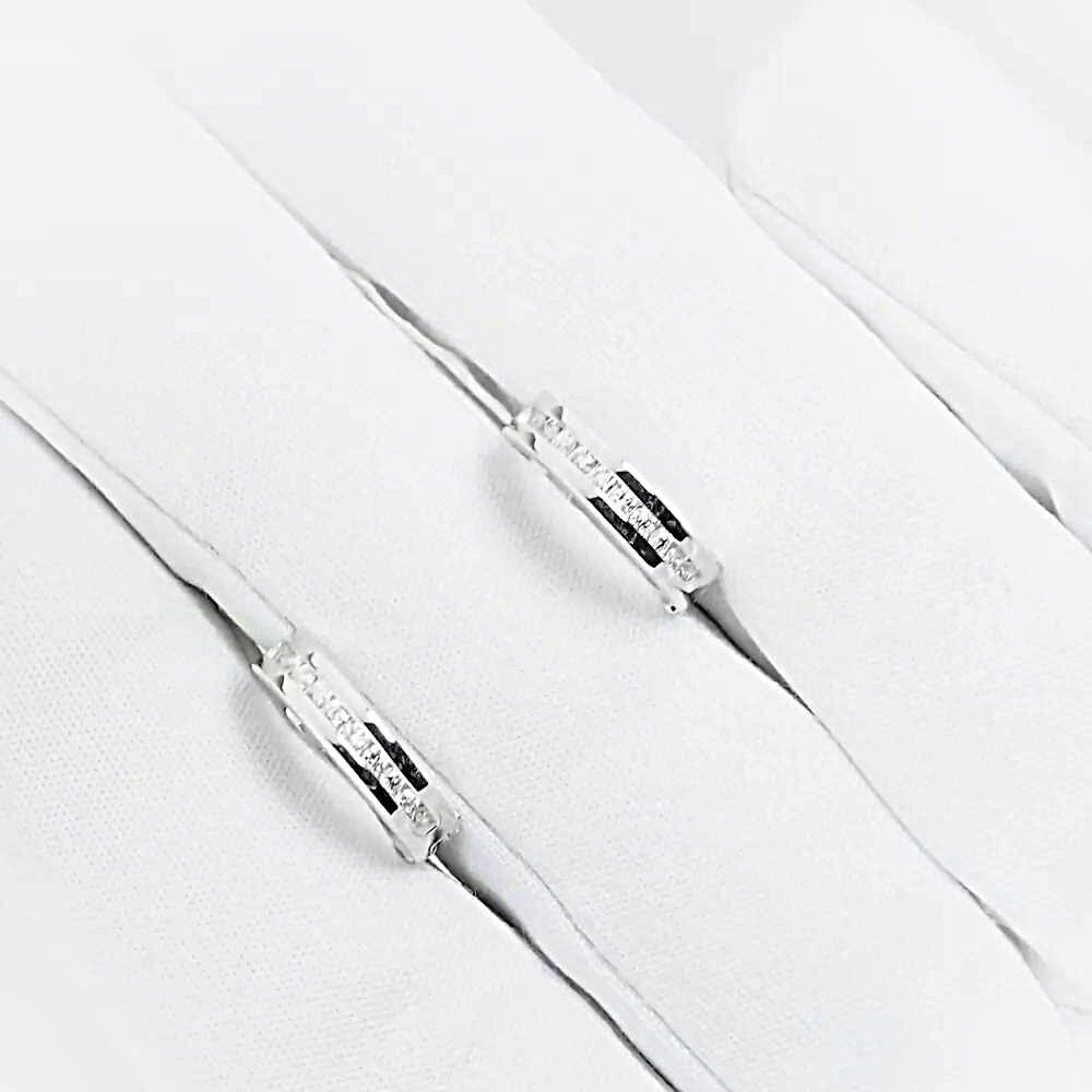 Серьги с бриллиантами из белого золота 585 пробы Серьги с бриллиантами из белого золота 585 пробы