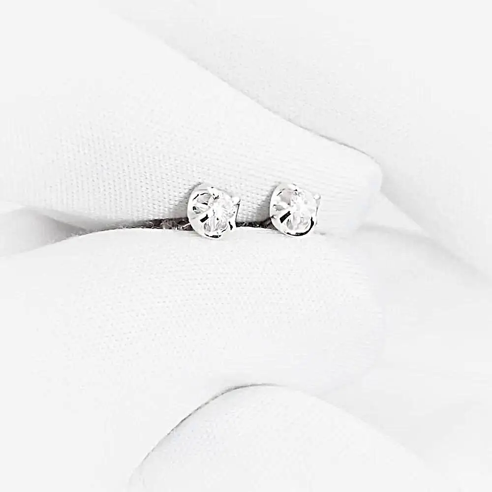 Серьги с бриллиантами из белого золота 585 пробы 1