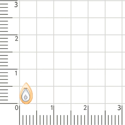 Подвес с бриллиантом из красного золота 585 пробы 2