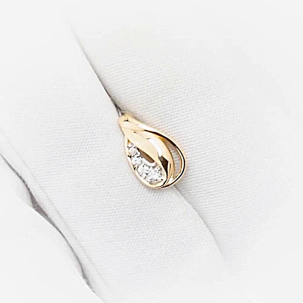 Подвес с бриллиантами из красного золота 585 пробы 1