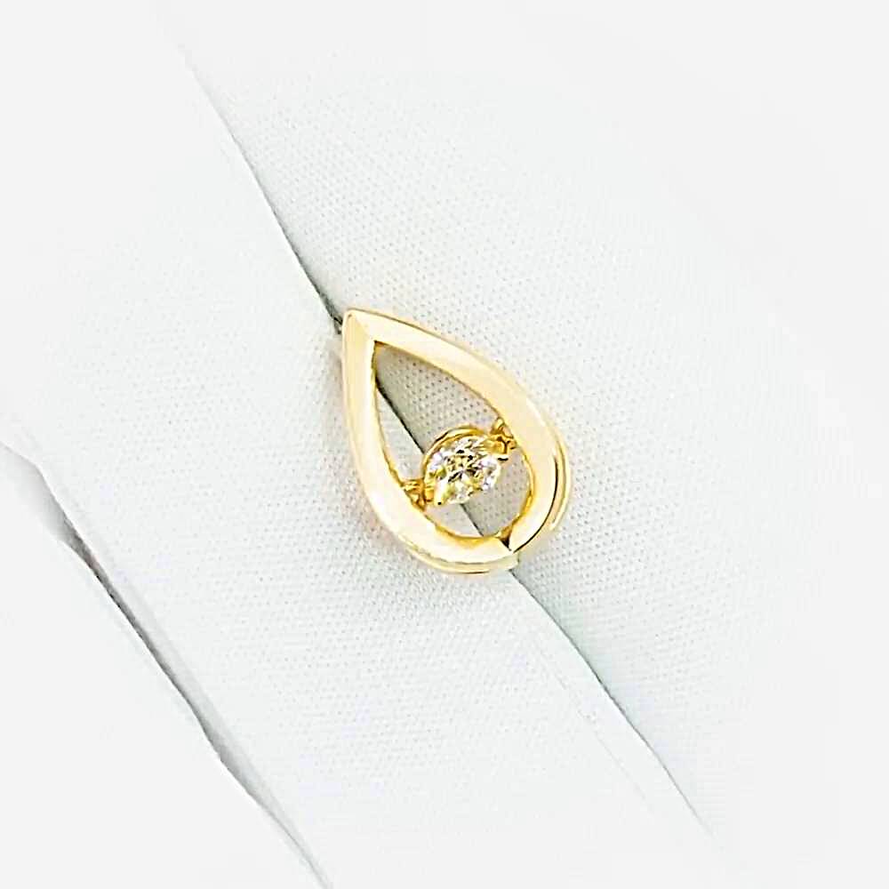 Подвес с бриллиантом из красного золота 585 пробы 1