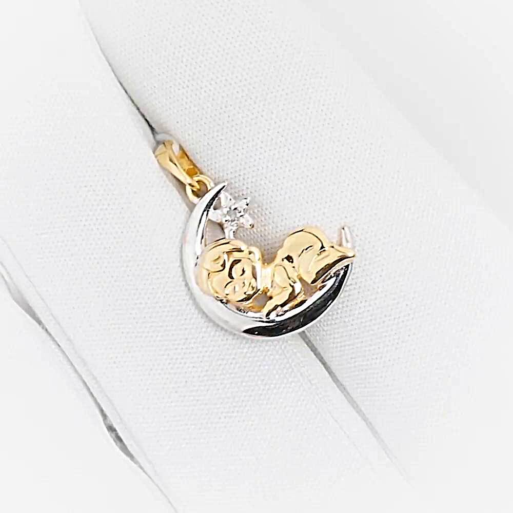 Подвес с бриллиантом из красного золота 585 пробы 1