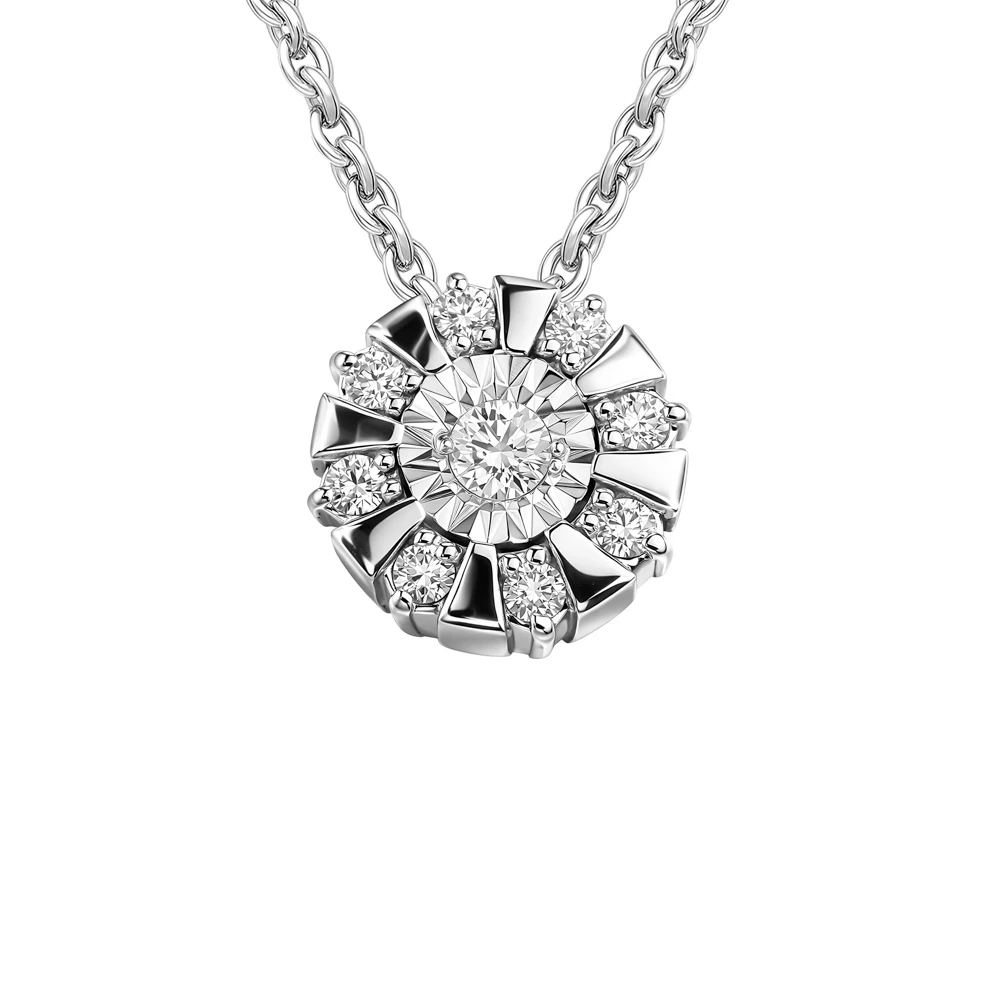 Подвес с бриллиантами из красного золота 585 пробы