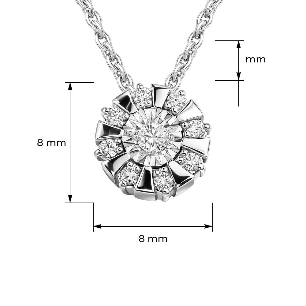 Подвес с бриллиантами из красного золота 585 пробы Подвес с бриллиантами из красного золота 585 пробы