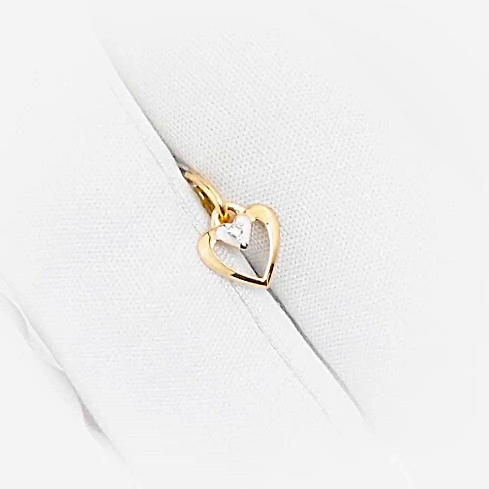 Подвес с бриллиантом из красного золота 585 пробы 1