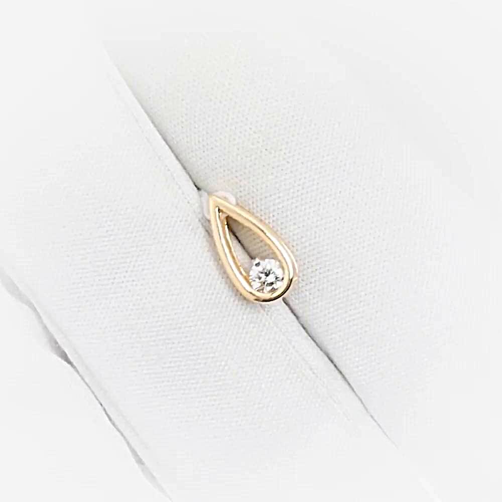 Подвес с бриллиантом из красного золота 585 пробы