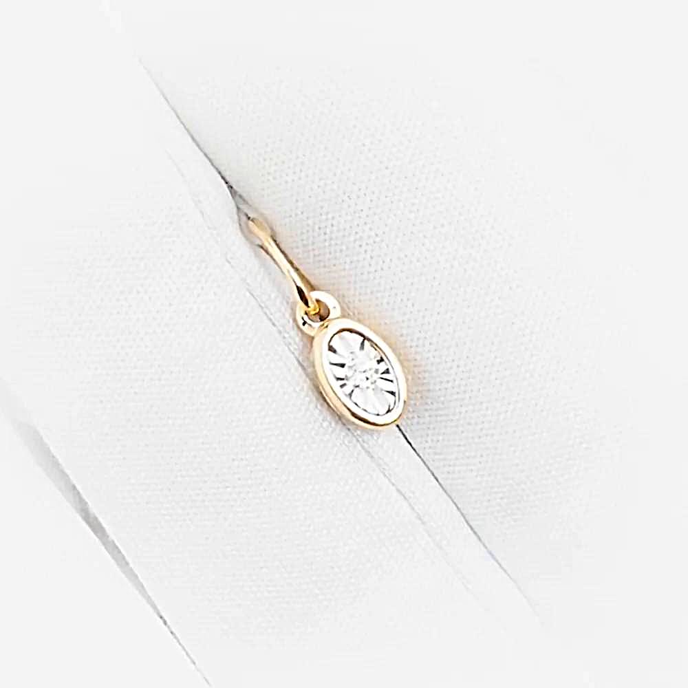 Подвес с бриллиантом из красного золота 585 пробы