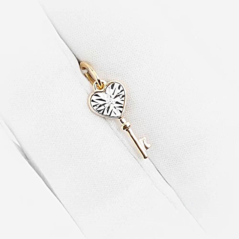 Подвес с бриллиантом из красного золота 585 пробы