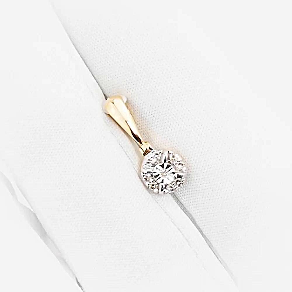 Подвес с бриллиантами из красного золота 585 пробы 1