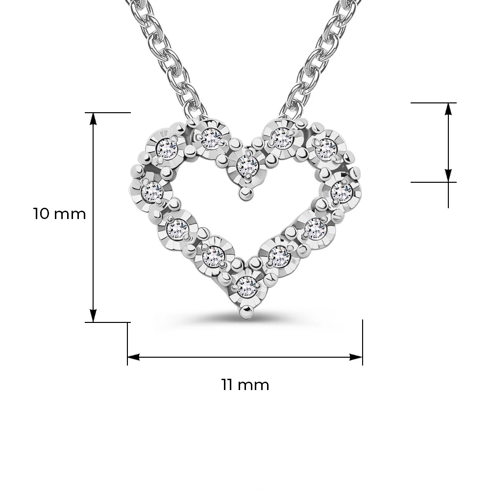 Подвес с бриллиантами из красного золота 585 пробы