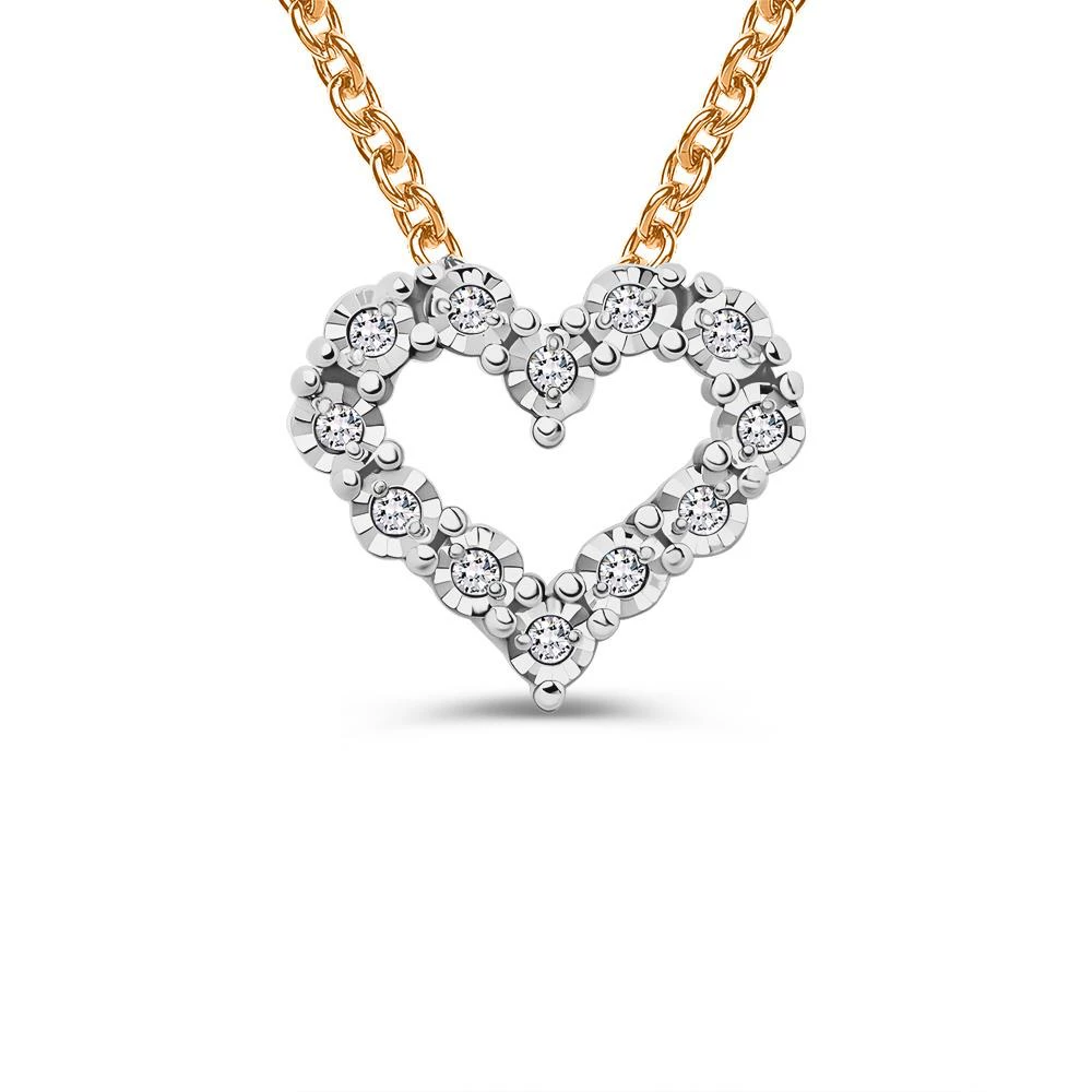 Подвес с бриллиантами из красного золота 585 пробы