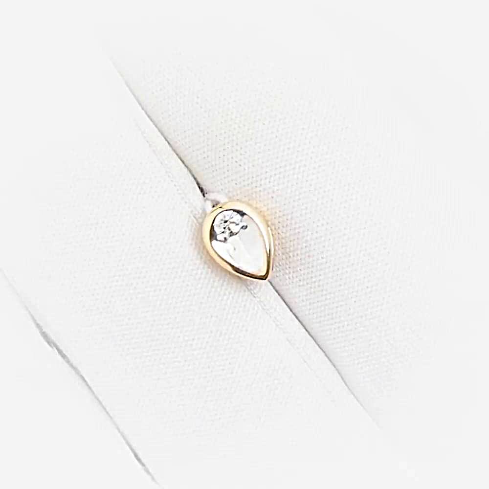 Подвес с бриллиантом из красного золота 585 пробы