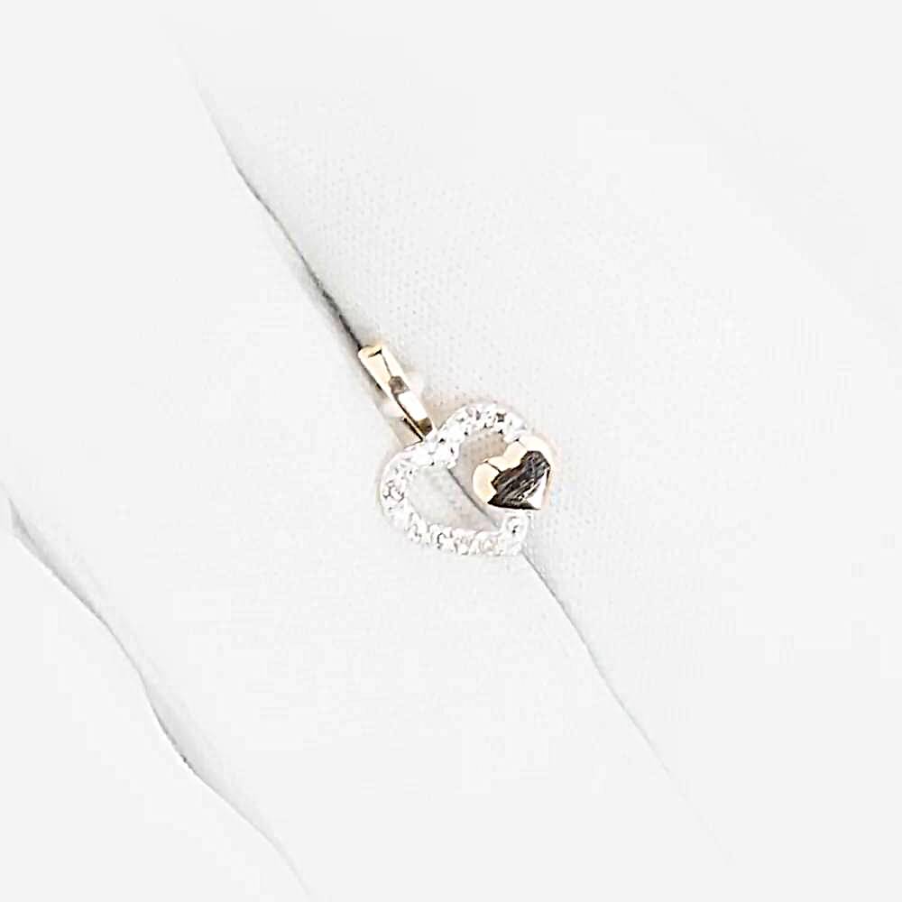 Подвес с бриллиантами из красного золота 375 пробы