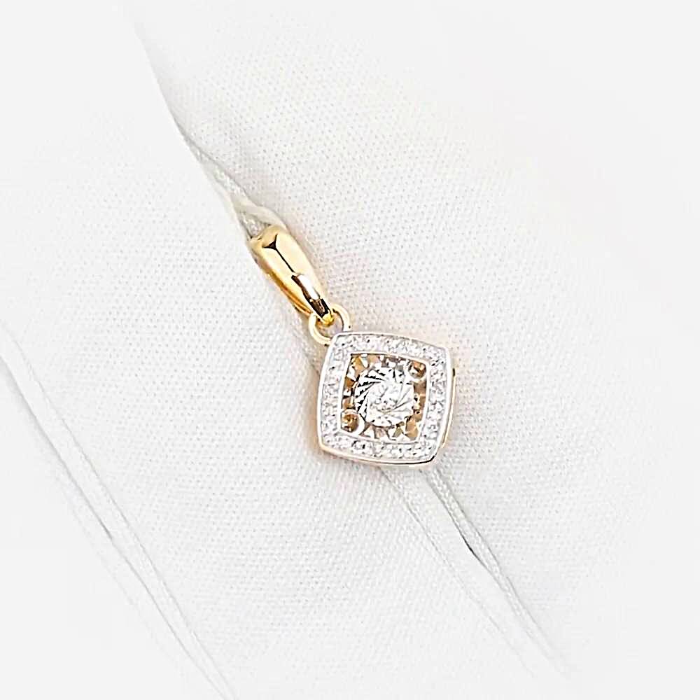 Подвес с бриллиантами из красного золота 585 пробы 1