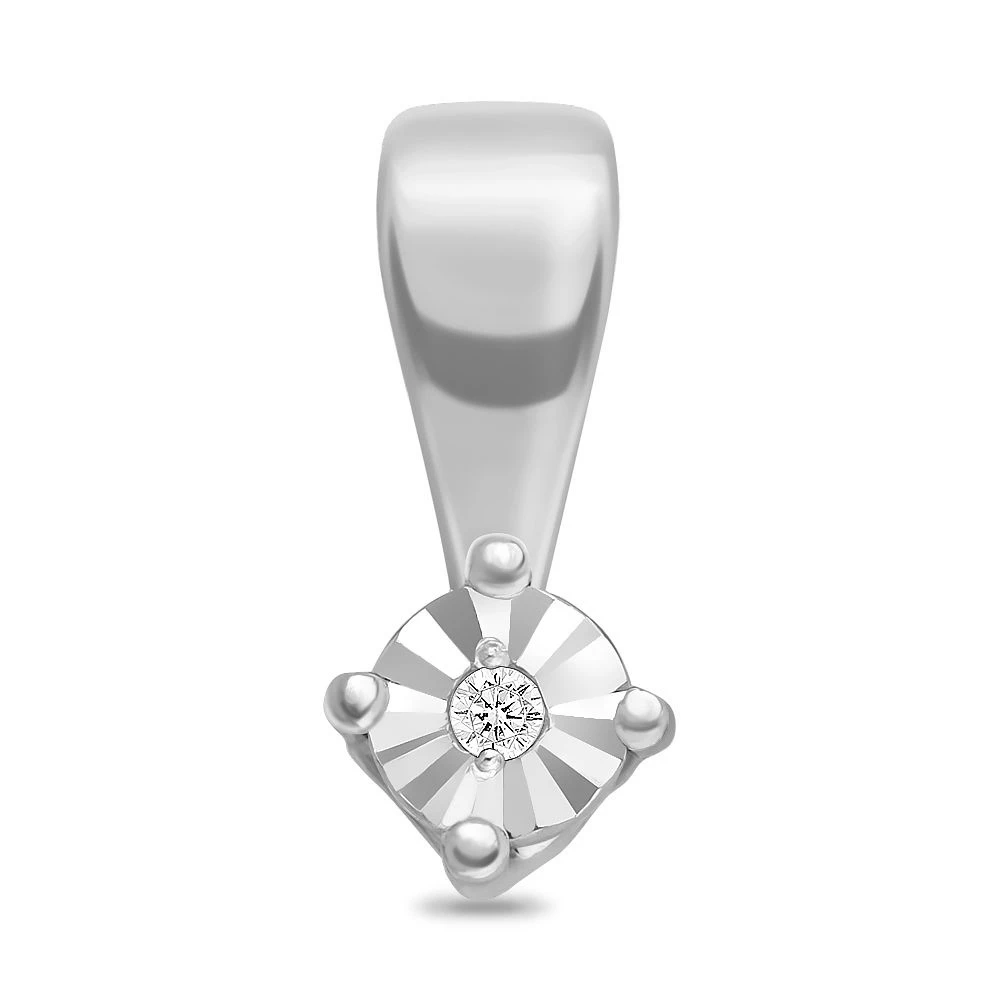 Подвес с бриллиантом из белого золота 585 пробы