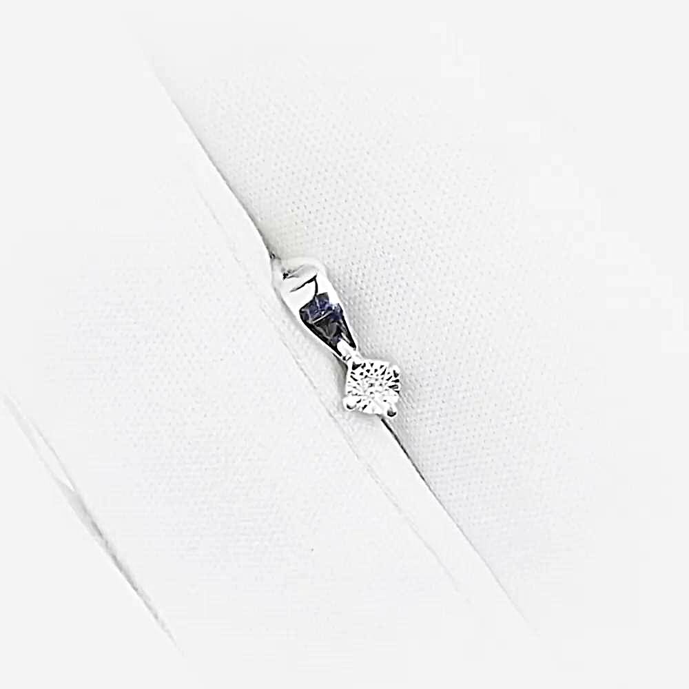 Подвес с бриллиантом из белого золота 585 пробы 1