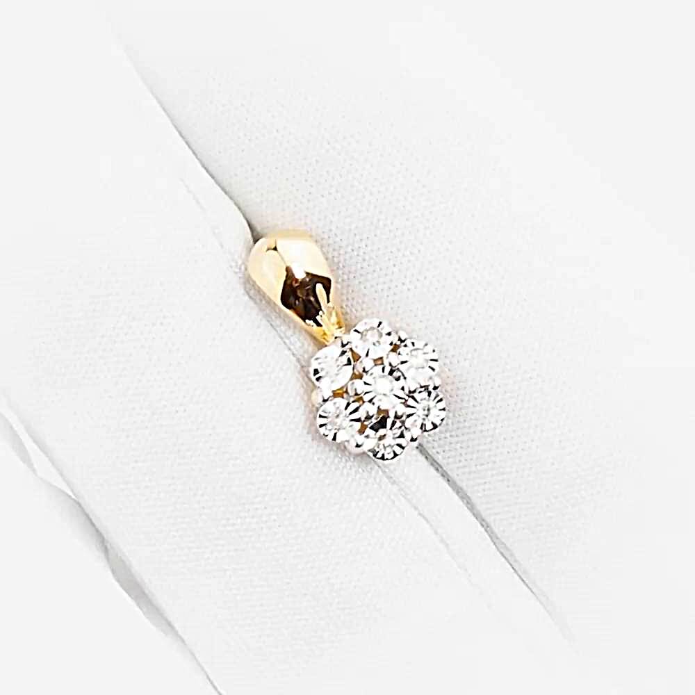 Подвес с бриллиантами из красного золота 585 пробы