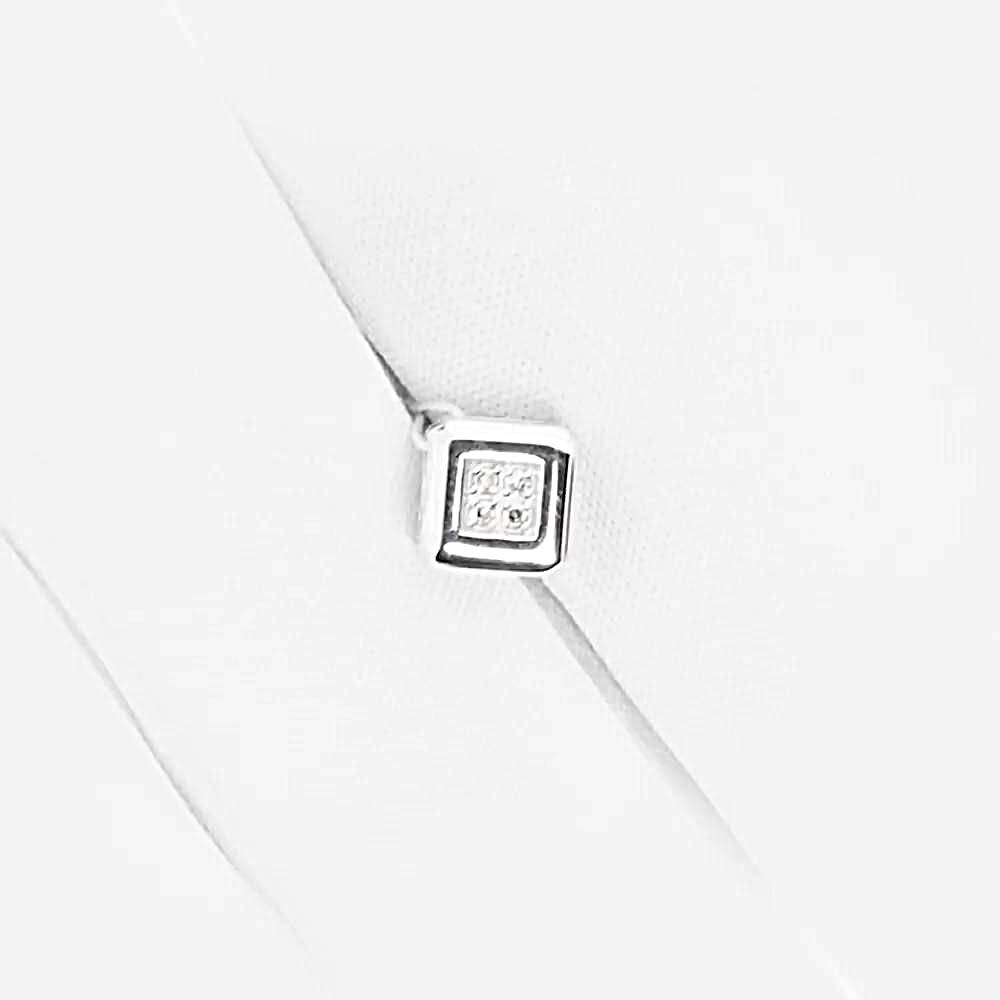 Подвес с бриллиантами из белого золота 585 пробы