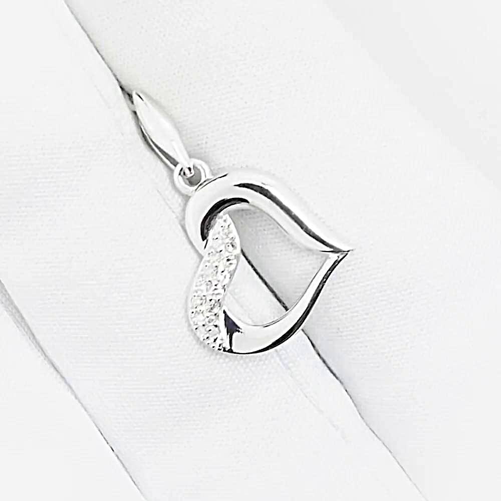 Подвес с бриллиантами из белого золота 585 пробы 1