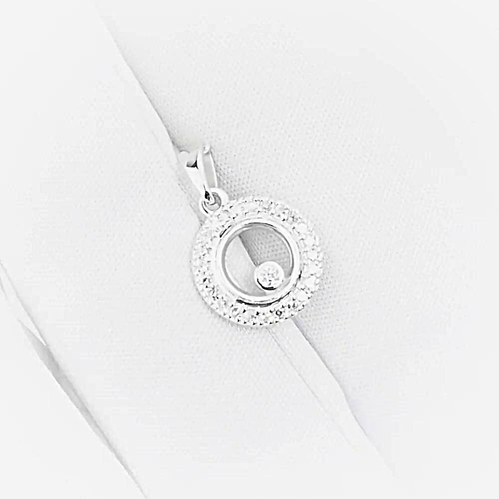 Подвес с бриллиантами из белого золота 585 пробы 1