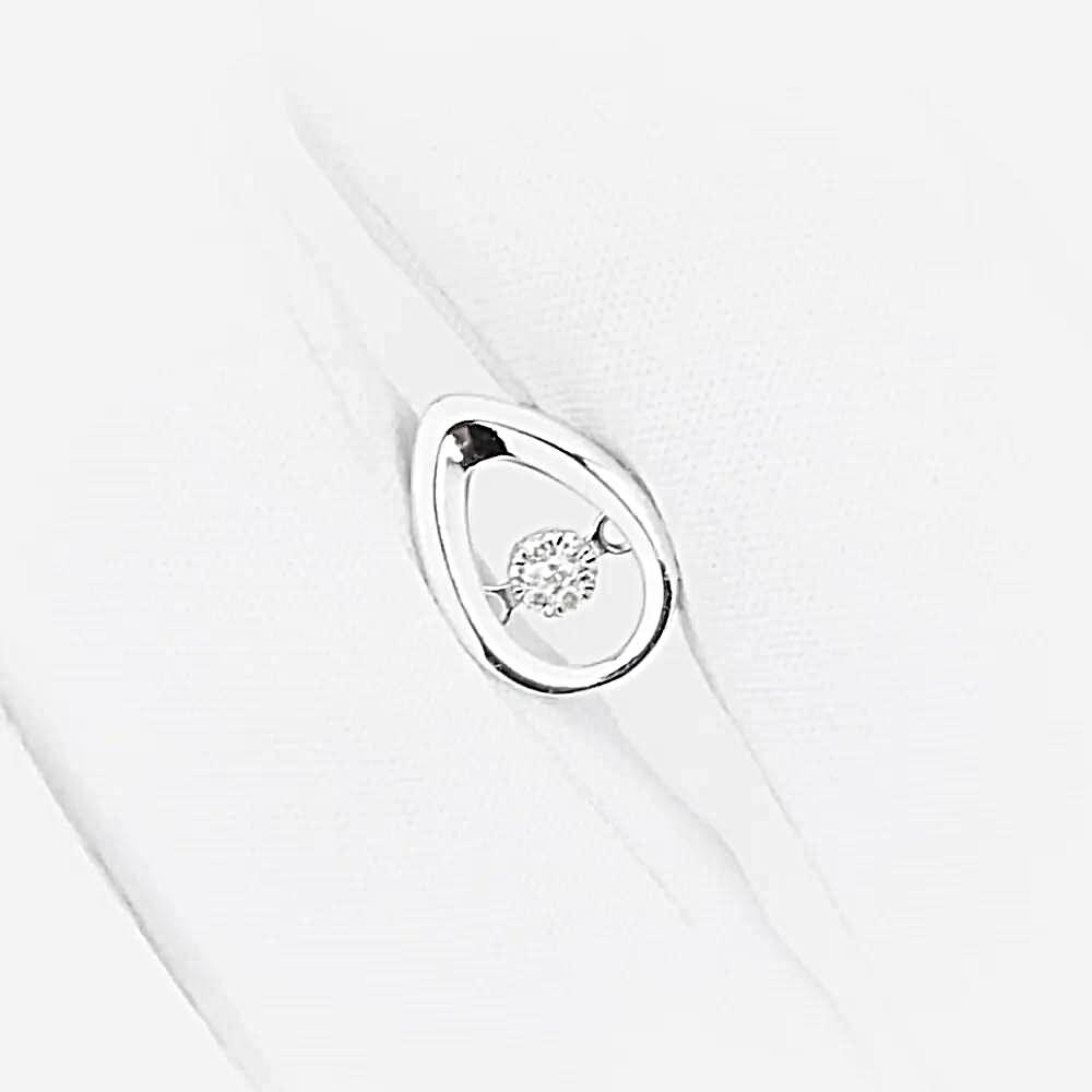 Подвес с бриллиантами из белого золота 585 пробы