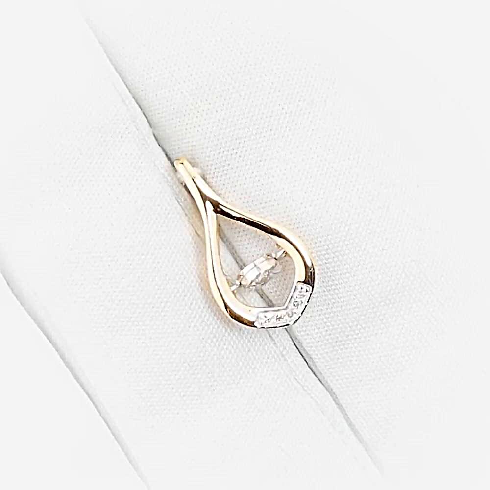 Подвес с бриллиантами из красного золота 585 пробы