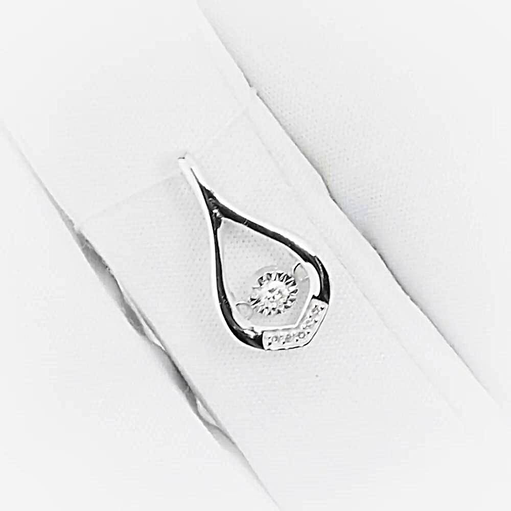 Подвес с бриллиантами из белого золота 585 пробы