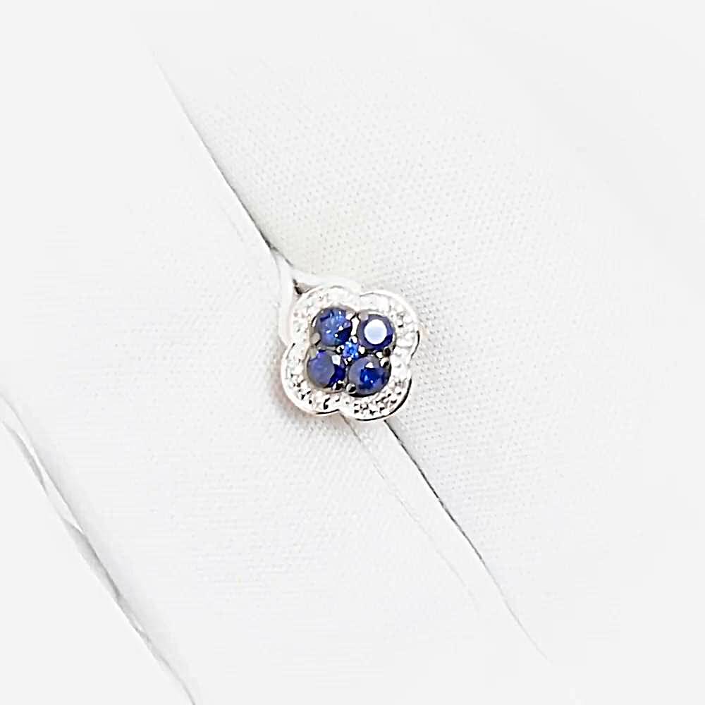 Подвес с сапфирами и бриллиантами из красного золота 585 пробы