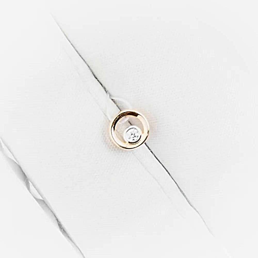 Подвес с бриллиантом из красного золота 585 пробы