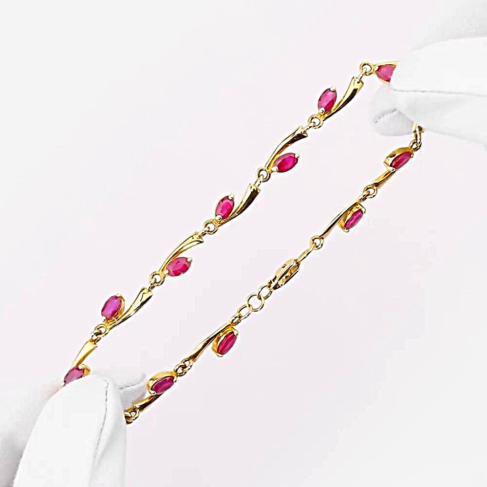 Браслет с рубинами из красного золота 585 пробы 1