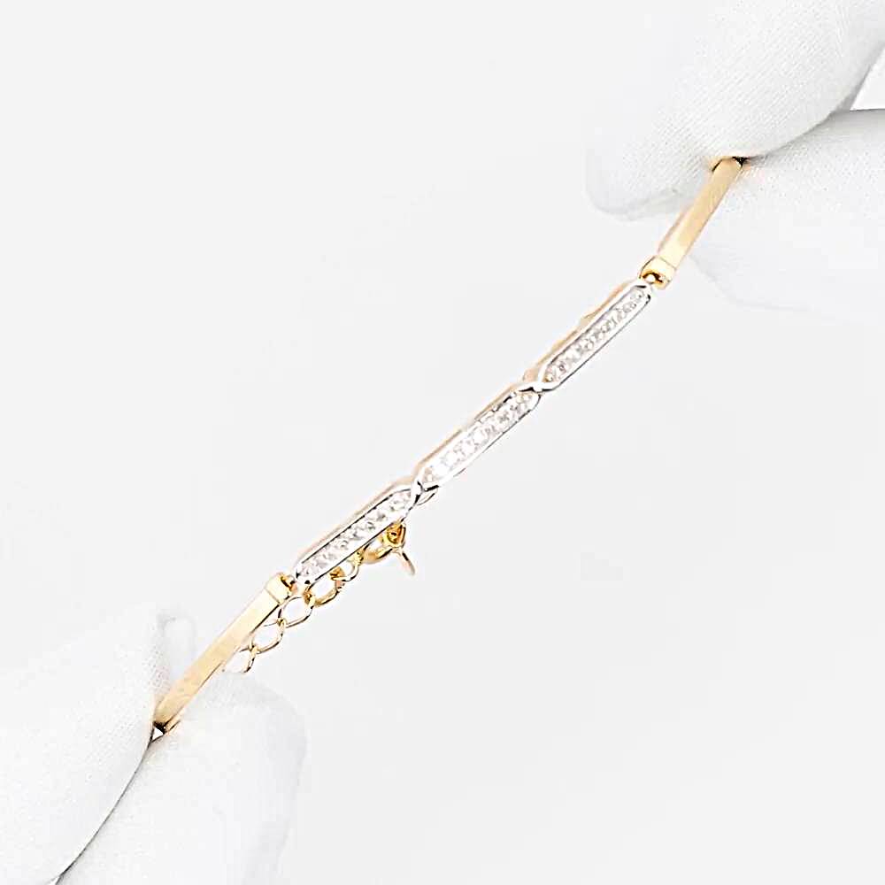 Браслет с бриллиантами из красного золота 585 пробы 1