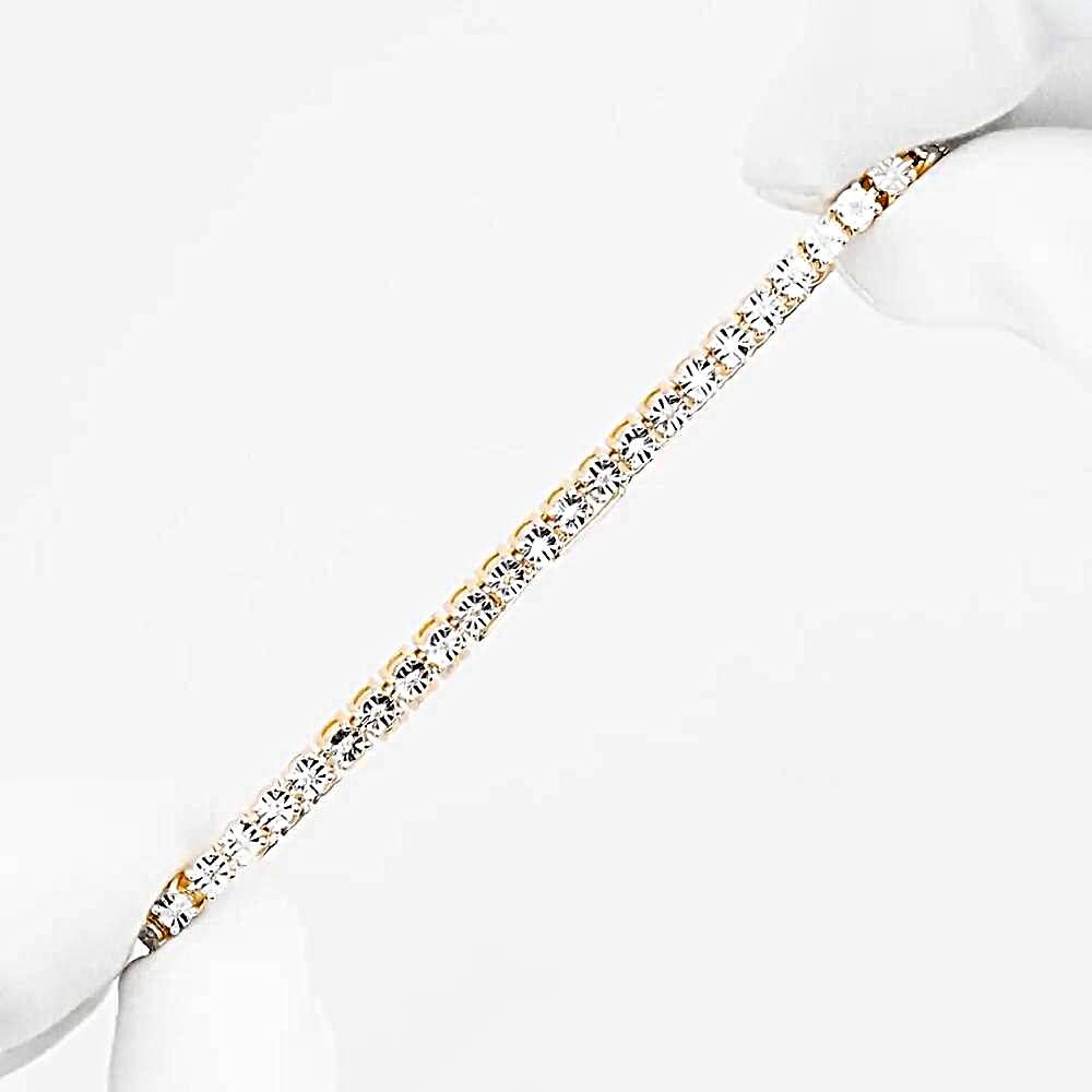 Браслет с бриллиантами из красного золота 585 пробы