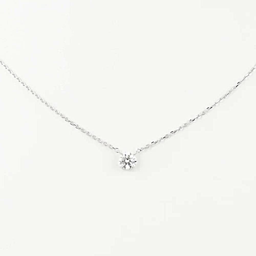 Колье с выращенным бриллиантом из белого золота 585 пробы