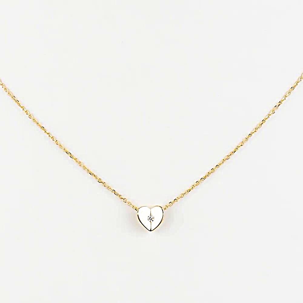 Колье с бриллиантом из красного золота 585 пробы