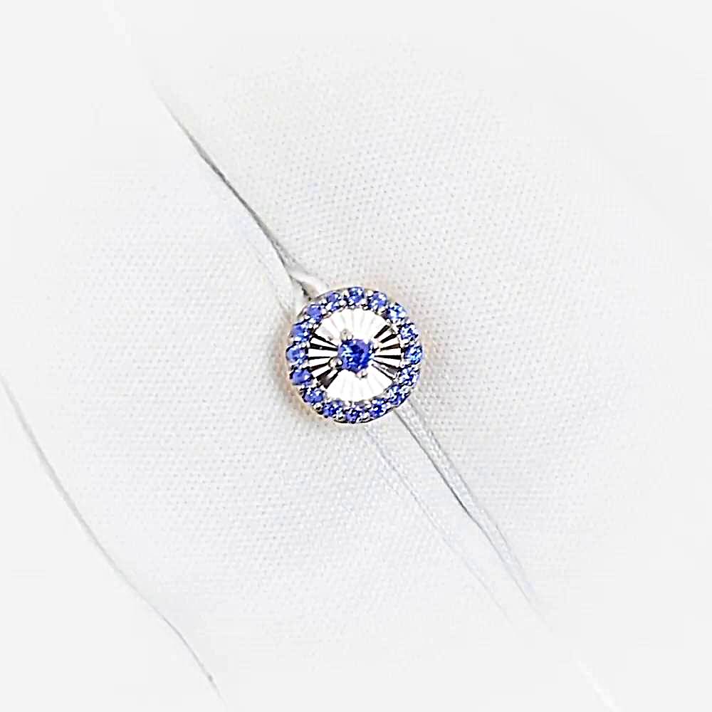 Подвес с сапфирами синтетическими из красного золота 585 пробы 1