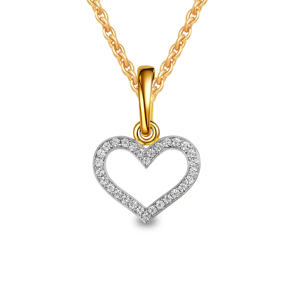 Подвес с бриллиантами из красного золота 585 пробы