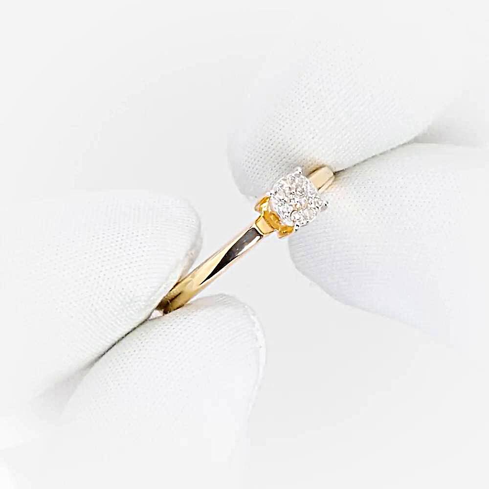 Кольцо с бриллиантами из красного золота 585 пробы 1